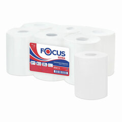 Полотенца бумажные с центральной вытяжкой 125 м FOCUS (Система М2) Jumbo, 2-слойные, белые, КОМПЛЕКТ 6 рулонов, 5036772